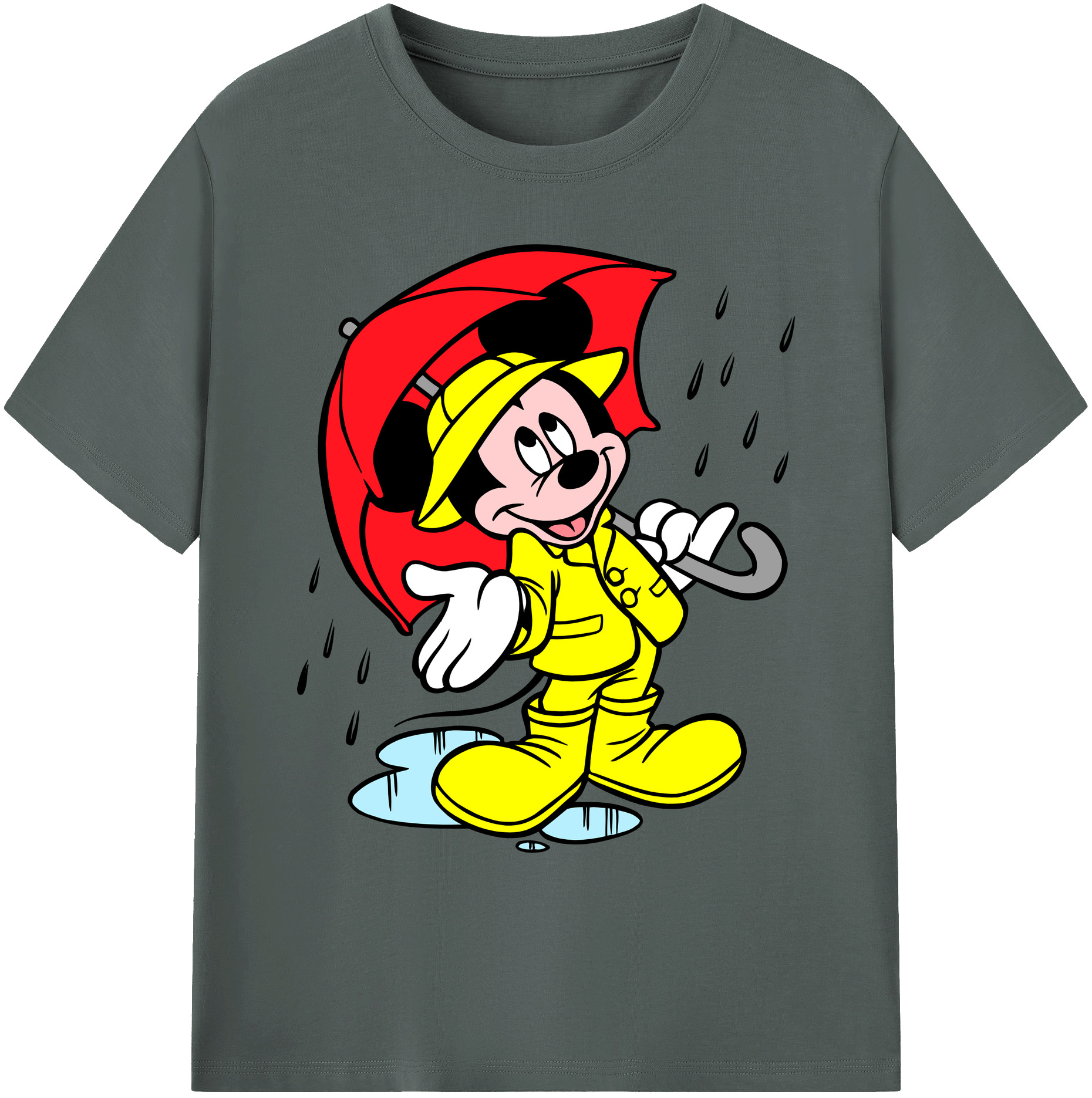 ミッキーマウス Mickey Mouse 綿100％ メンズ半袖Tシャツ｜肌触りやわらか＆通気性